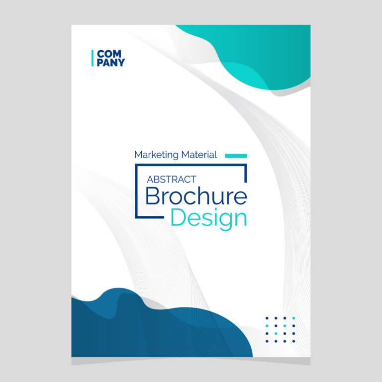 Abstract Brochure Design. Liquid Shape Blob Design Element. Marketing Material Vector Illustration